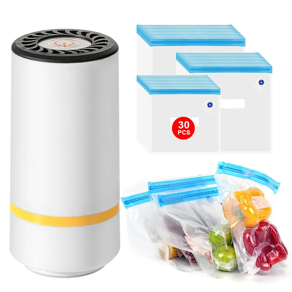 Machine Sous-Vide Électrique Rechargeable + Sacs BPA Free
