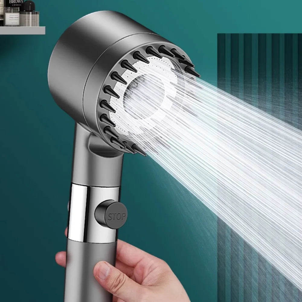 Pommeau de Douche Haute Pression 3 Modes + Filtre Massage