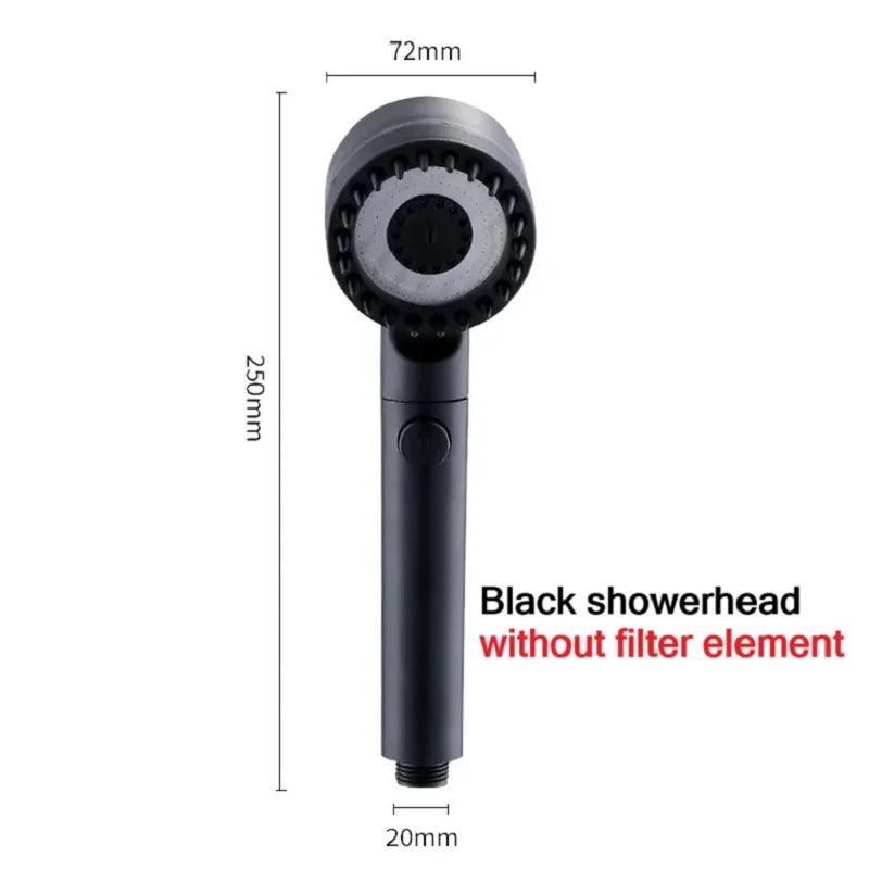 Pommeau de Douche Haute Pression 3 Modes + Filtre Massage