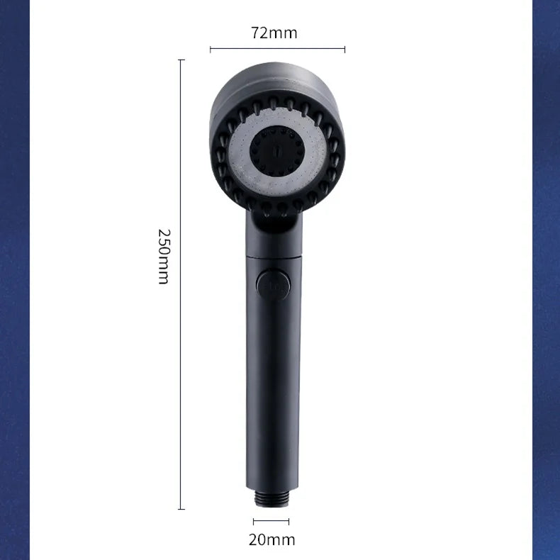 Pommeau de Douche Haute Pression 3 Modes + Filtre Massage