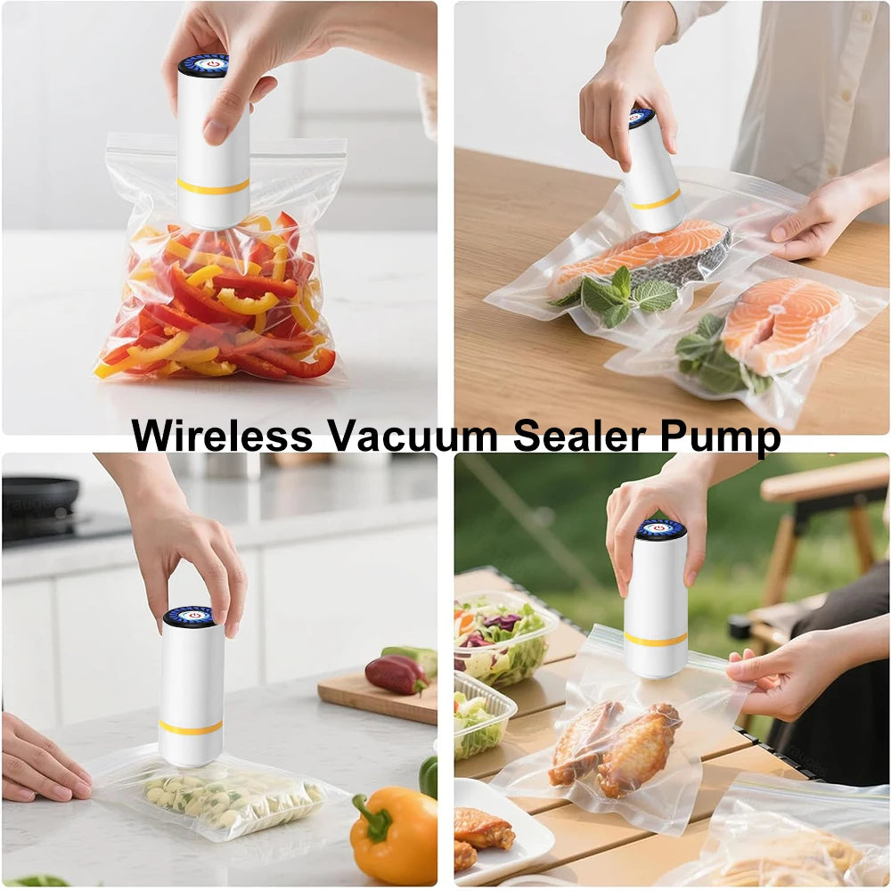 Machine Sous-Vide Électrique Rechargeable + Sacs BPA Free