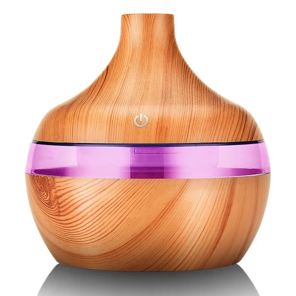 Diffuseur d'Huiles Essentielles Ultrasonique Bois - Humidificateur