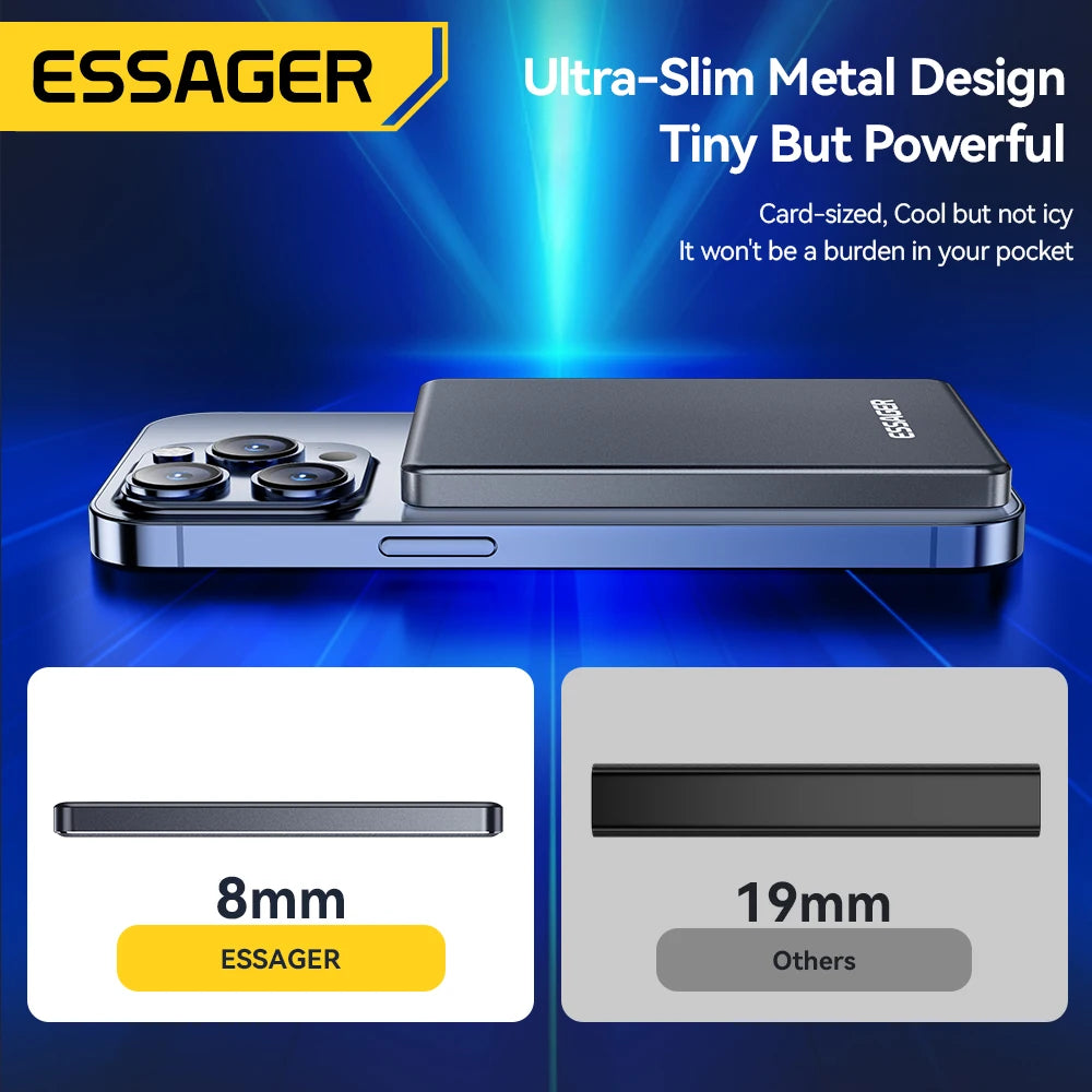 Batterie Externe Magnétique Sans Fil 20W 5000mAh - Compatible MagSafe