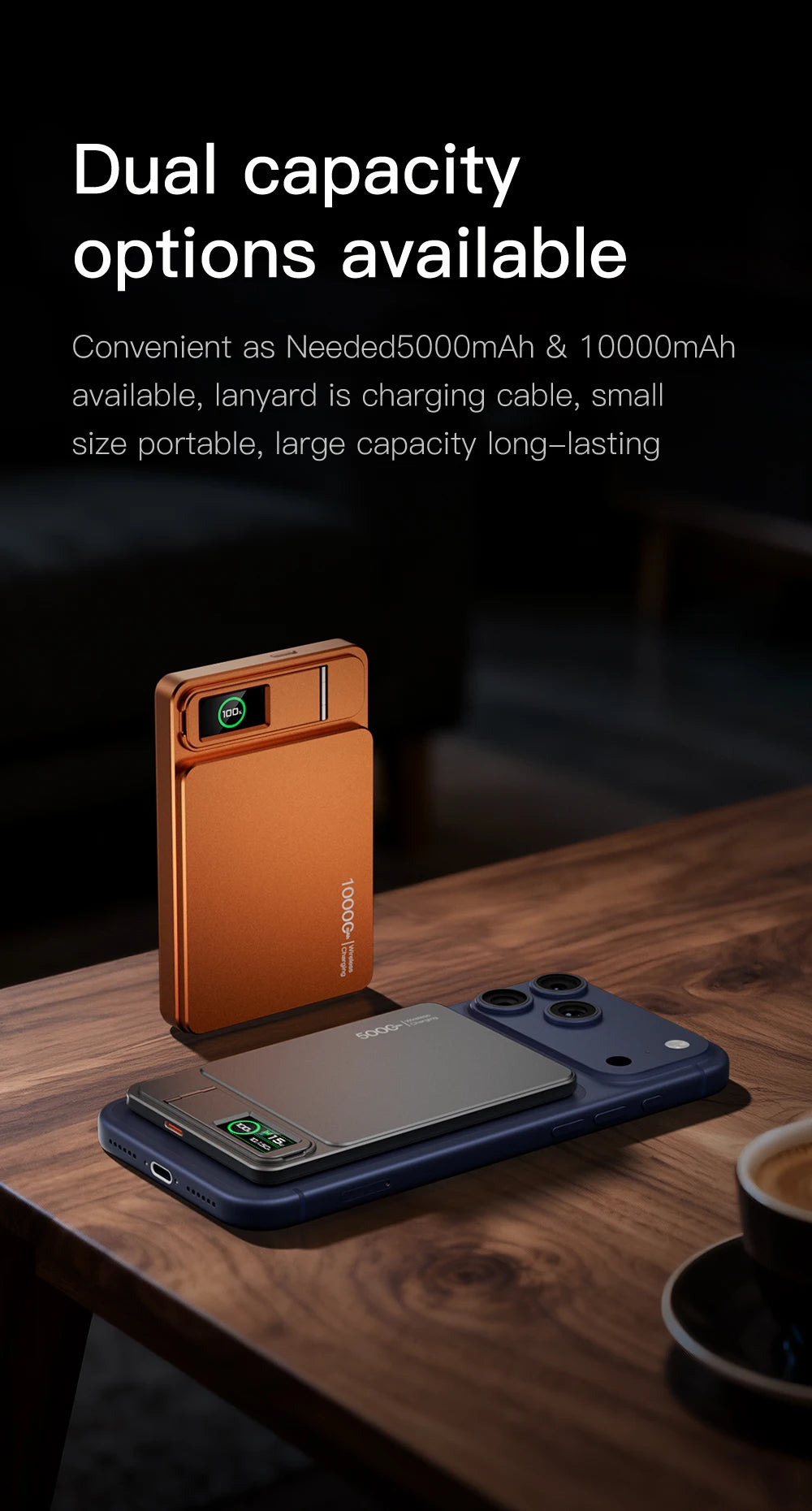 Batterie Externe Magnétique Sans Fil 20W 10000mAh - Charge Rapide