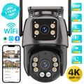 Caméra de Surveillance WiFi 4K 8MP Extérieure - Double Objectif PTZ 360°