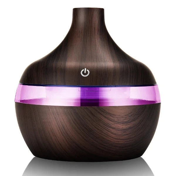 Diffuseur d'Huiles Essentielles Ultrasonique Bois - Humidificateur