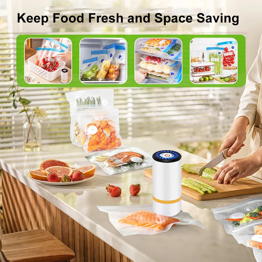 Machine Sous-Vide Électrique Rechargeable + Sacs BPA Free