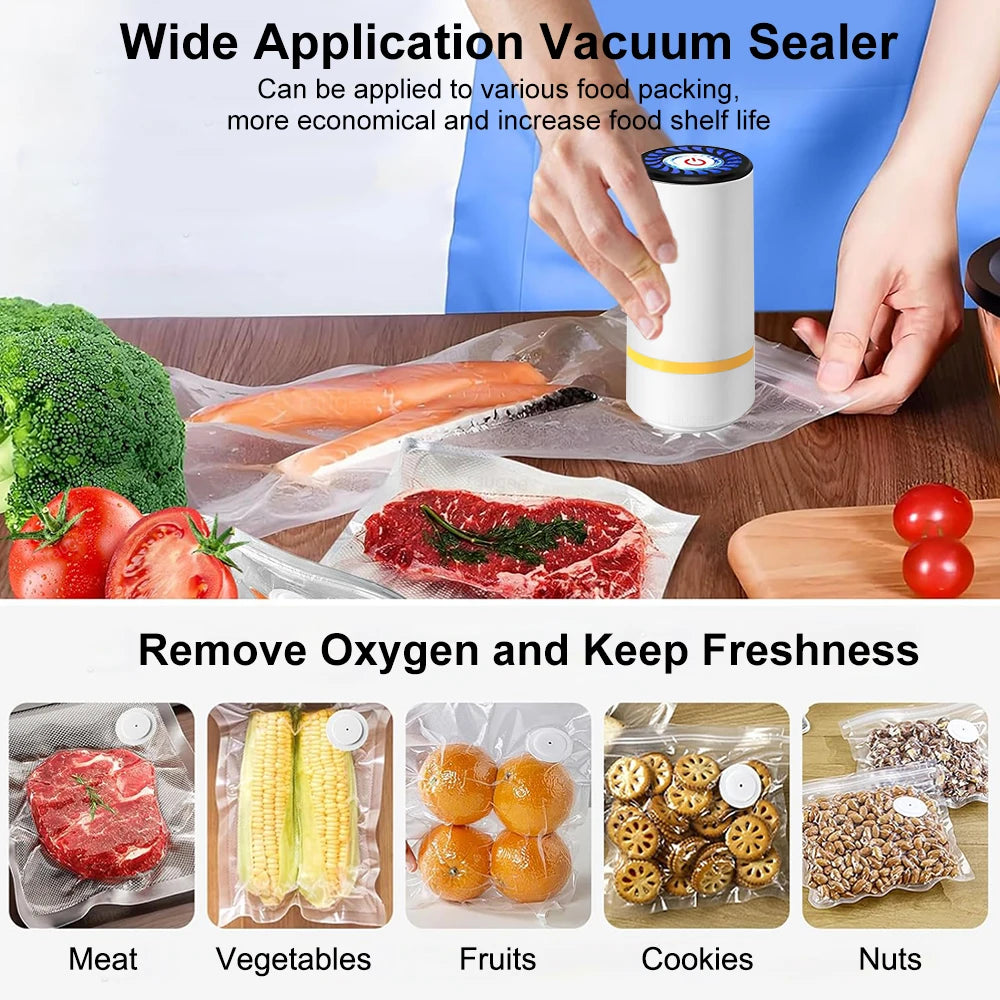 Machine Sous-Vide Électrique Rechargeable + Sacs BPA Free